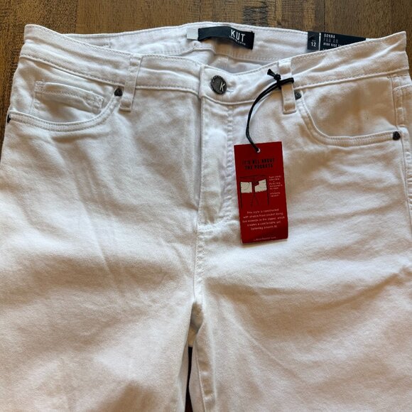 KUT FROM THE KLOTH "DONNA" FAB AB HIGH RISE SKINNY WHITE DENIM ~ NWT - Picture 5 of 8